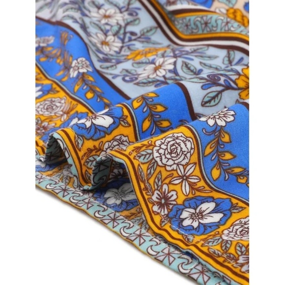 Plus Size Summer Floral Boho Classy Smocked Midi Dress 1X - Picture 7 of 9